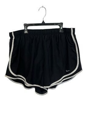 Nike |‎ Dri-fit Black White Stripe Mesh Side Running Athletic Lined Shorts 1X